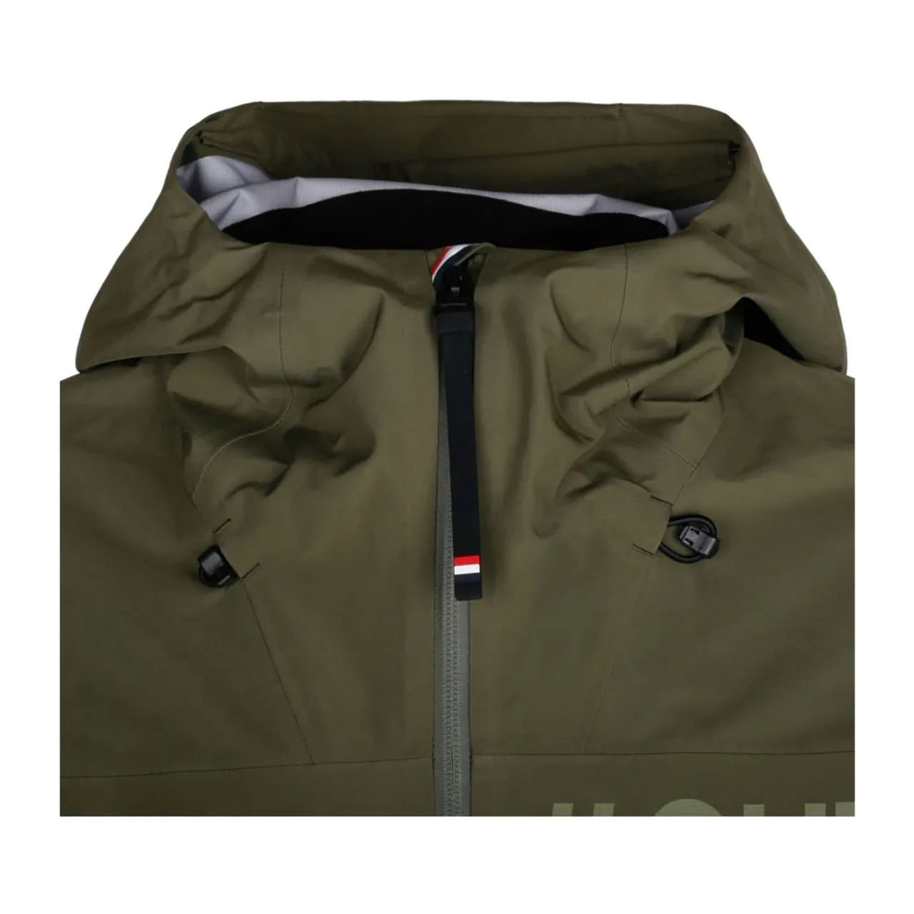 Moncler , Green Fel Jacket with Adjustable Hood ,Green male, Sizes: