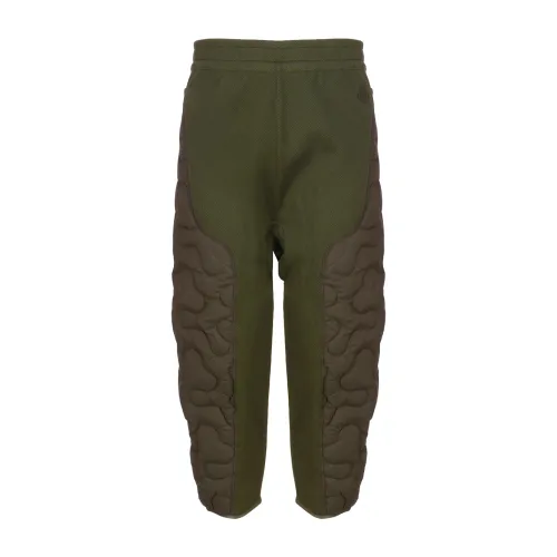 Moncler , Green Jacquard Knit Trousers ,Green male, Sizes: