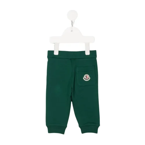 Moncler , Green Kids Jogging Pants ,Green male, Sizes: