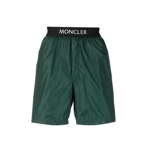Moncler , Green Logo-Patch Swim Shorts ,Green male, Sizes: