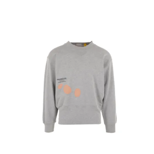 Moncler , Grey Sweater with Salehe Bembury Collaboration ,Gray male, Sizes: