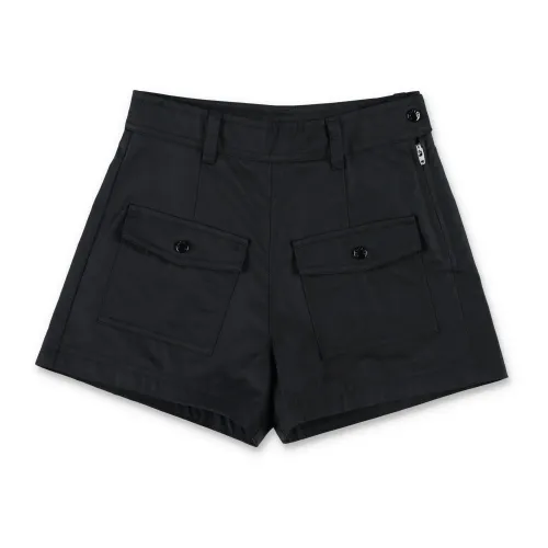 Moncler , High Waisted Black Shorts ,Black female, Sizes:
