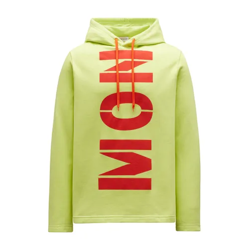 Moncler , Hooded Sweatshirt ,Green male, Sizes:
