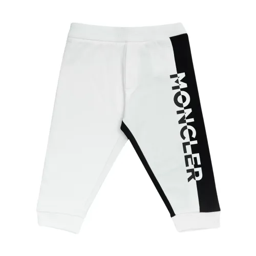 Moncler , Infiltration Black and White Track Pants ,White male, Sizes: