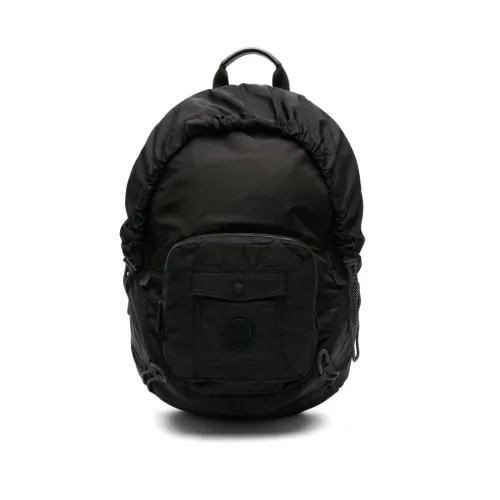 Moncler , Intense Black Drawstring Backpack ,Black male, Sizes: ONE SIZE
