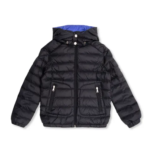 Moncler , Jacket with detachable hood ,Blue male, Sizes: