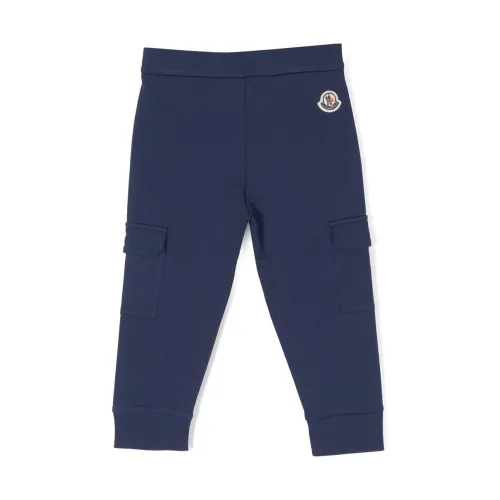 Moncler , Kids Cargo Trousers ,Blue male, Sizes: