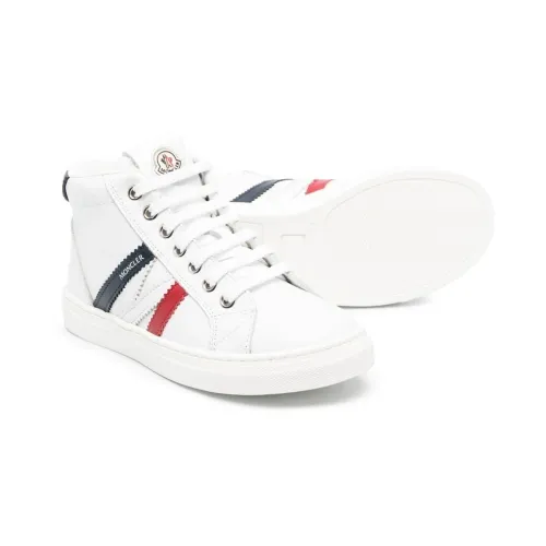 Moncler , Kids High-Top Sneakers in White ,White male, Sizes: