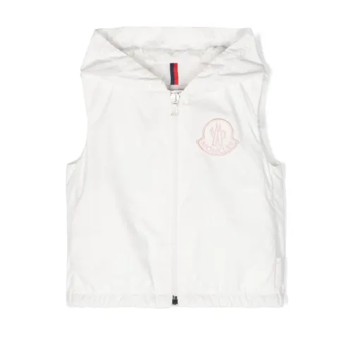Moncler , Kids Jackets with Logo Patch ,White male, Sizes: