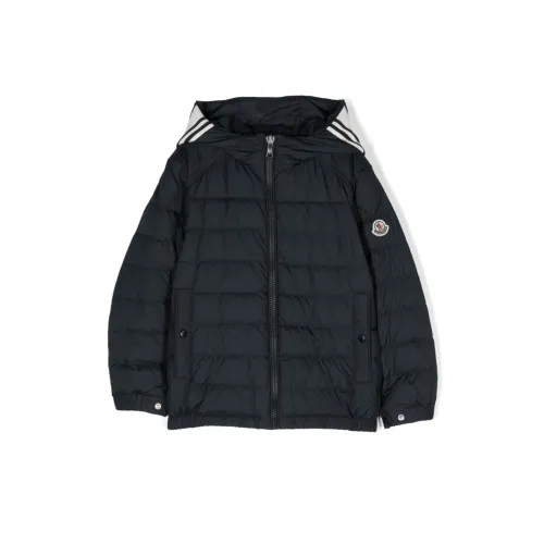 Moncler , Kids Padded Jacket with Stripe Detailing ,Blue female, Sizes: