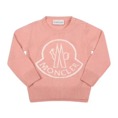 Moncler , Kids Sweater Pullover ,Pink female, Sizes: