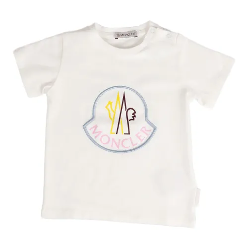 Moncler , Kids T-Shirt - Art. H29518C000048790M ,Beige female, Sizes: