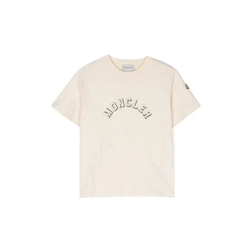Moncler , Kids T-shirts and Polos ,Beige female, Sizes: