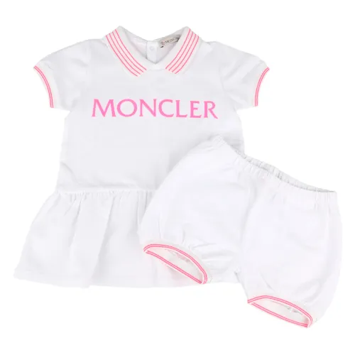 Moncler , Kids Two-Piece Dress - White ,White female, Sizes:
