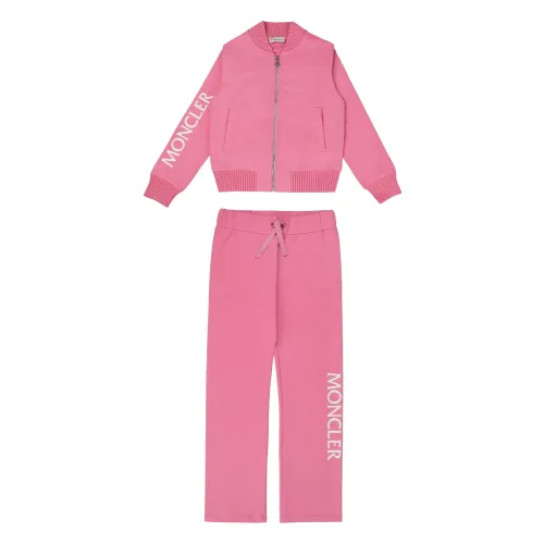 Moncler , Kids Two-Piece Tracksuit - Pink ,Pink female, Sizes: