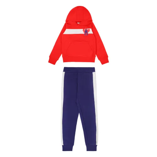 Moncler , Kids Two-Piece Tracksuit - Red ,Red male, Sizes: