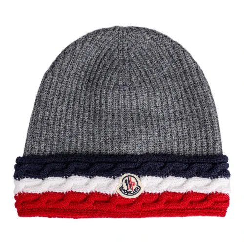 Moncler , Kids Wool Hat for Cold Weather ,Gray male, Sizes: