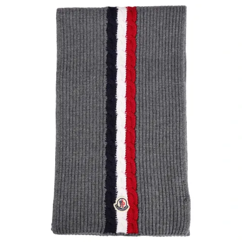 Moncler , Kids Wool Scarf for Cold Weather ,Gray male, Sizes: