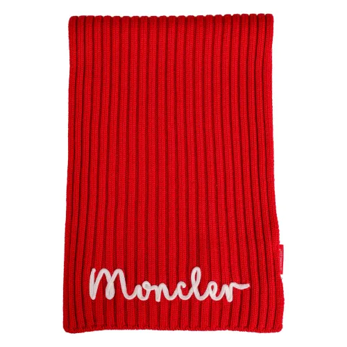 Moncler , Kids Wool Scarf for Cold Weather ,Red male, Sizes:
