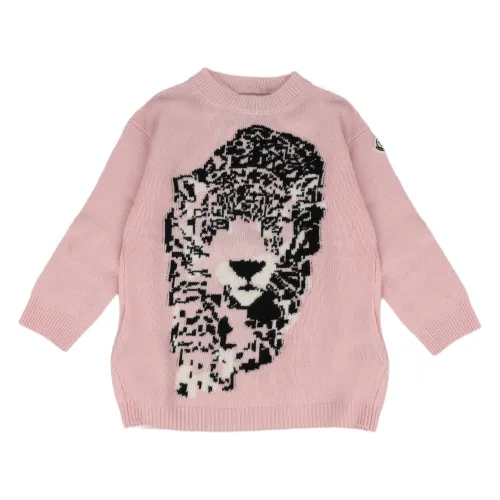 Moncler , Kids Wool Sweater ,Pink female, Sizes: