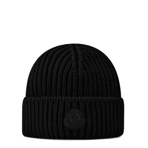 MONCLER Knitted Beanie - Black