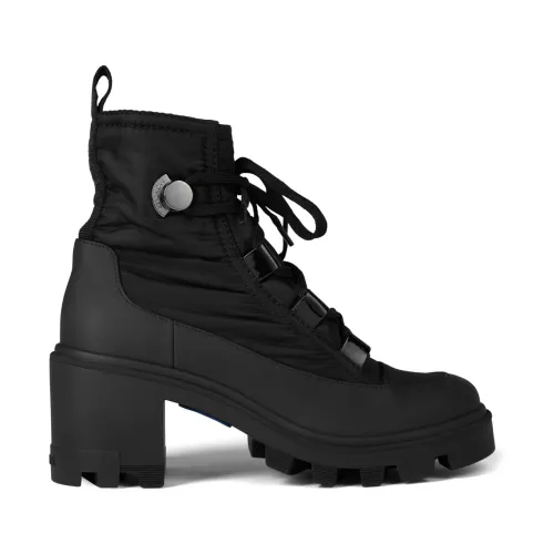 Moncler , Lace-Up Hiker Boots ,Black female, Sizes: