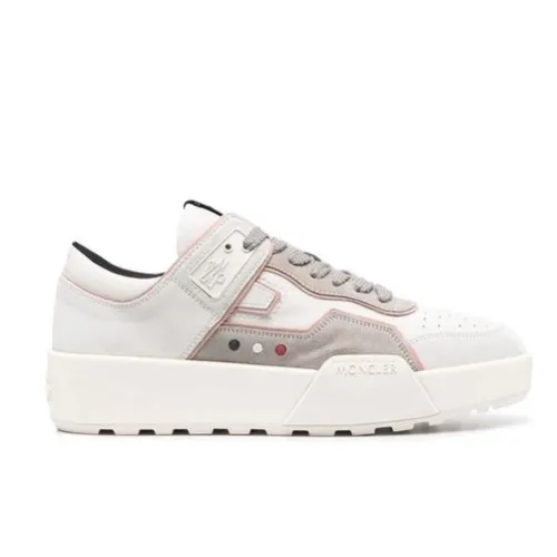 Moncler , Lace-Up Panelled Sneakers ,White female, Sizes: