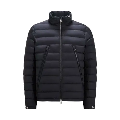 Moncler , Lightweight Down Jacket - Navy ,Blue male, Sizes: