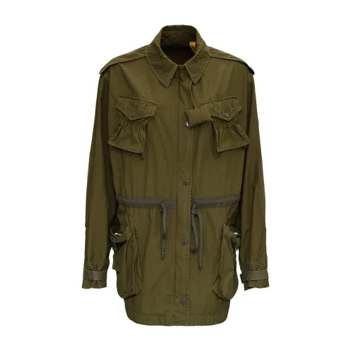 Moncler , Lightweight Jacket ,Green female, Sizes: