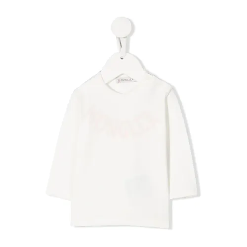Moncler , Logo Long Sleeve Shirt ,White female, Sizes:
