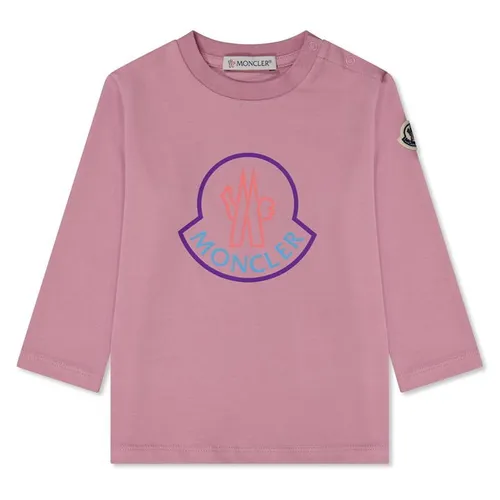 MONCLER Logo Print T-Shirt - Pink