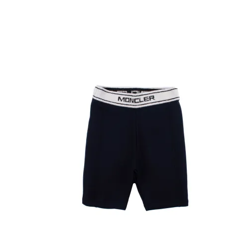 Moncler , Logo-waistband Shorts, Style ID: H19548H00011899Lu ,Blue female, Sizes: