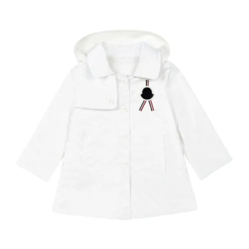 Moncler , Long Coat with Removable Hood ,White female, Sizes:
