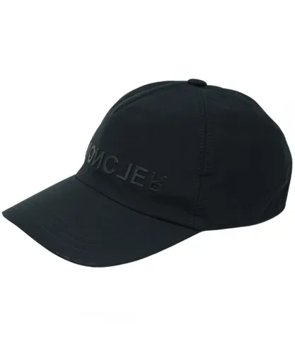 Moncler Mens Brand Logo Black Baseball Cap - One