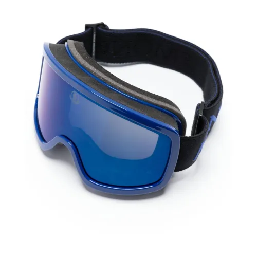 Moncler , Ml0215 90X Ski Goggles ,Blue unisex, Sizes: ONE SIZE