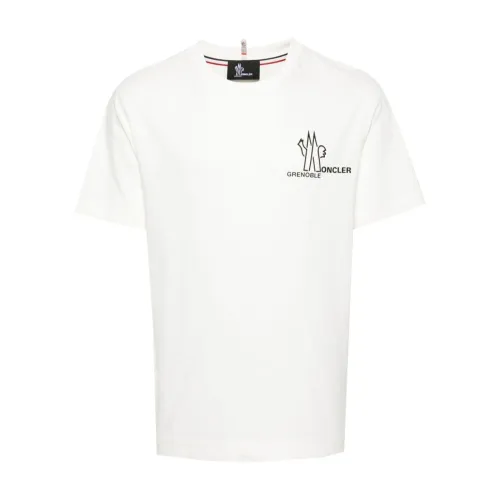 Moncler , Moncler Grenoble T-shirts and Polos ,White male, Sizes: