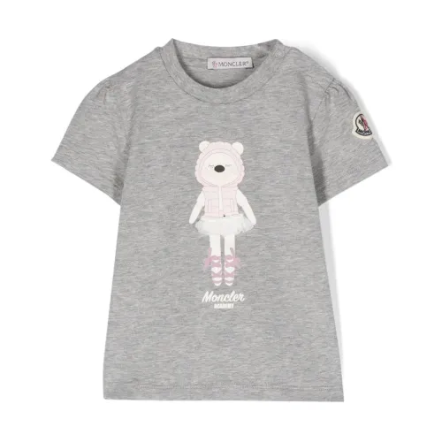 Moncler , Moncler Kids T-shirts and Polos ,Gray female, Sizes: