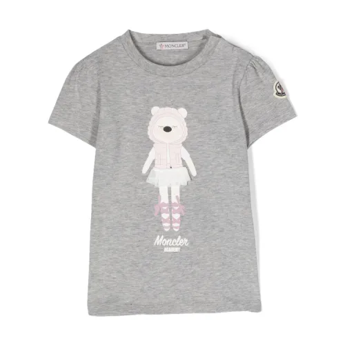 Moncler , Moncler Kids T-shirts and Polos Grey ,Gray female, Sizes: