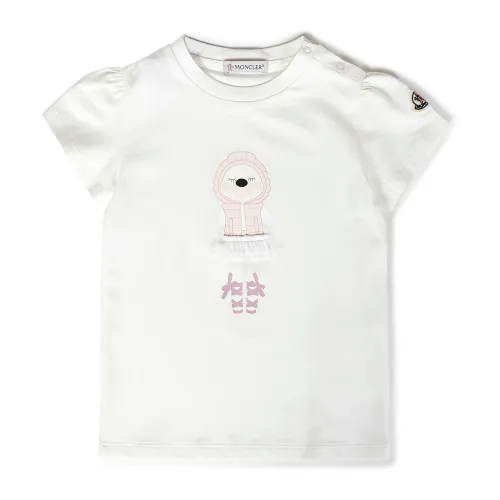 Moncler , Moncler Kids T-shirts and Polos White ,White female, Sizes: