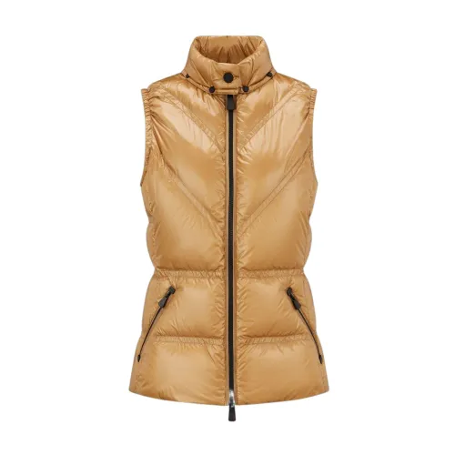 Moncler , Moye Padded Vest ,Brown female, Sizes: