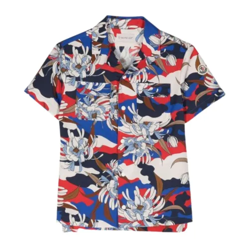 Moncler , Multicolor Floral Print Kids Shirt ,Multicolor male, Sizes: