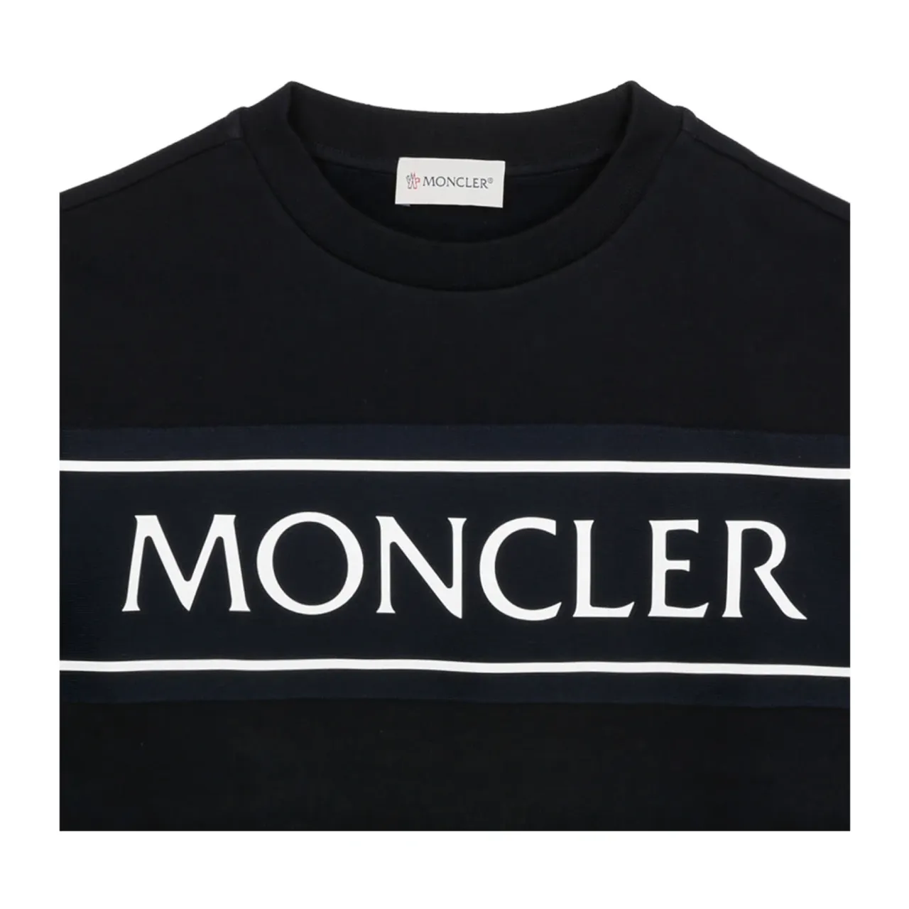 Moncler , Navy Blue Logo Print Sweatshirt ,Blue unisex, Sizes: