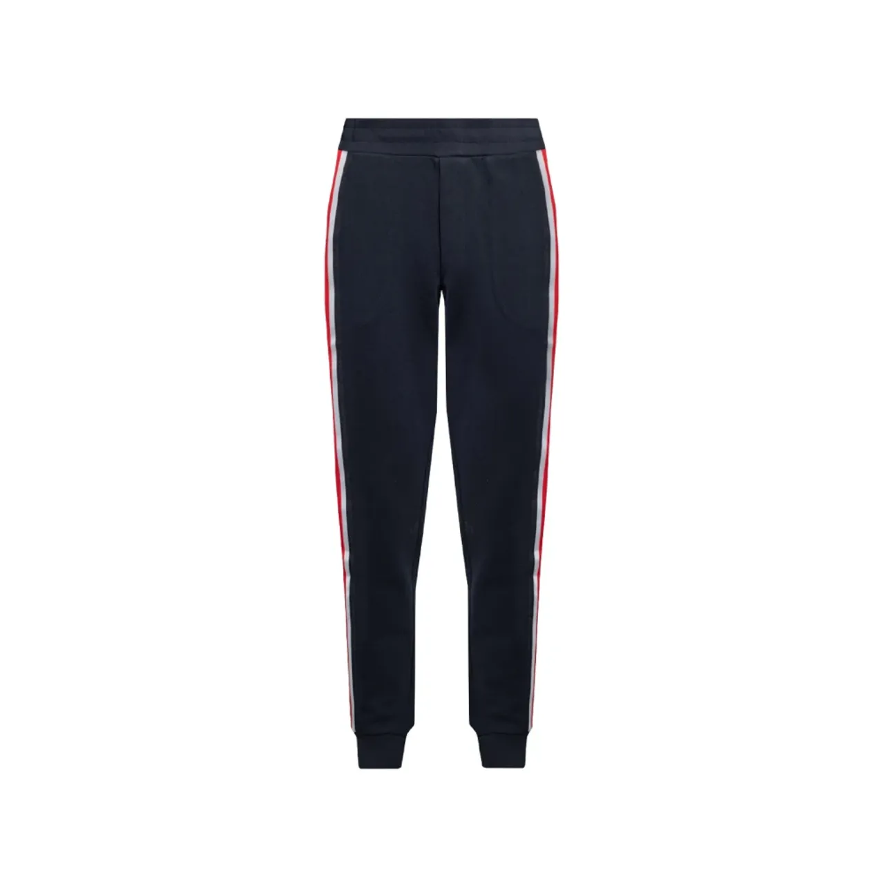 Moncler , Navy Blue Track Pants with Reflective Panels ,Blue male, Sizes: