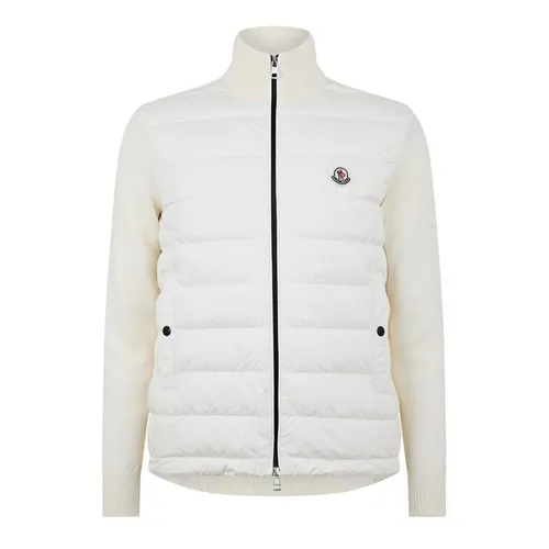 MONCLER Padded Cotton Zip-Up Cardigan - White