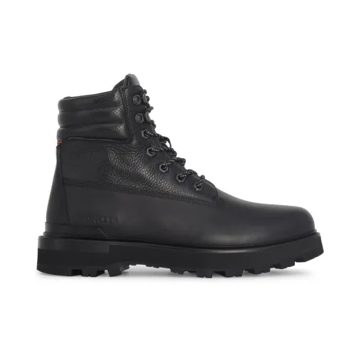 Moncler , Peka Hiking Boots - Water-Repellent Leather, Vibram Rubber Tread ,Black male, Sizes: