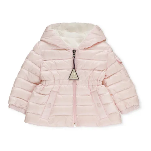 Moncler , Pink Baby Down Jacket with Hood ,Pink male, Sizes: