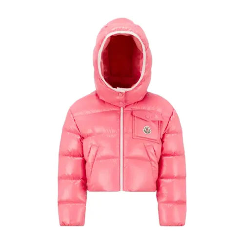 Moncler , Pink Kids Coats with Detachable Hood ,Pink female, Sizes: