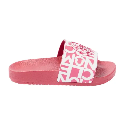 Moncler , Pink Logo Print Sandals for Kids ,Pink female, Sizes: