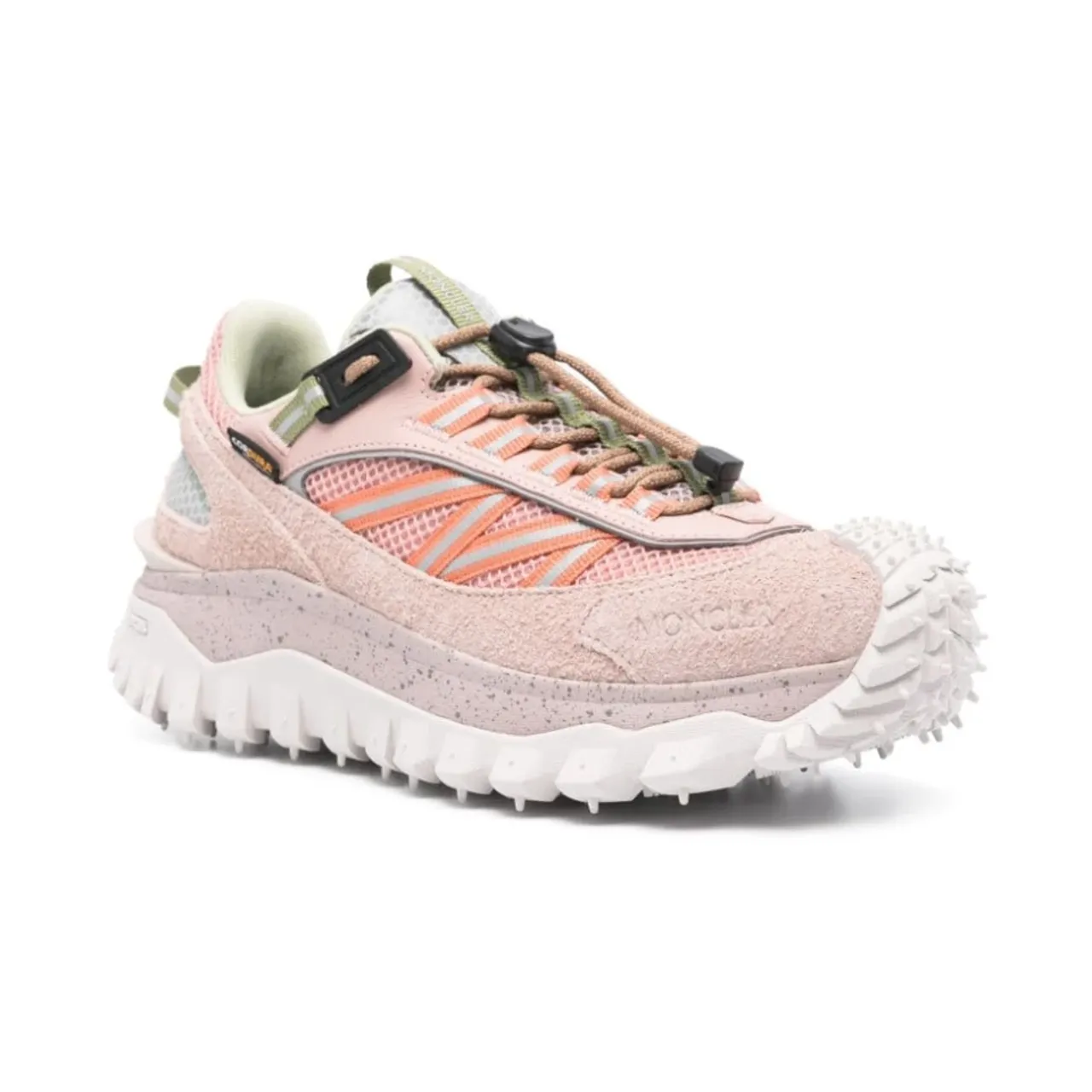 Moncler , Pink Waterproof Sneakers with Reflective Detailing ,Pink female, Sizes: