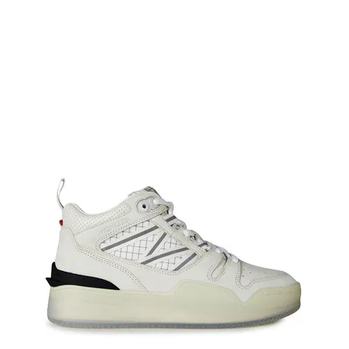 MONCLER Pivot Leather High Top Sneakers - White
